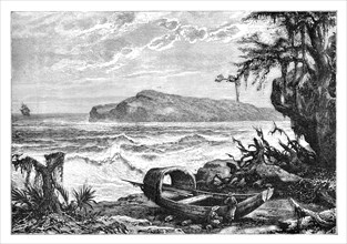 'Turtle Island, view taken at the mouth of the Three Rivers', c1890. Artist: Unknown