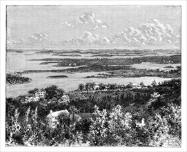 'View taken from Gibb's Hill, Bermudas', c1890. Artist: Unknown