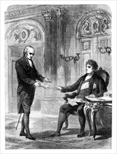 George Canning (1770-1827) receiving his appointment to become Prime Minster, 1827 (c1895). Artist: Unknown