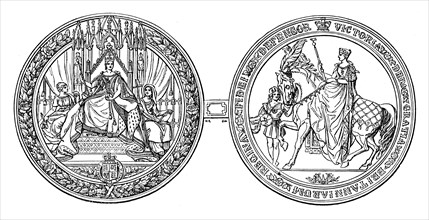 The Great Seal of Queen Victoria, c1895. Artist: Unknown