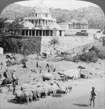 Temples of the Jains, Mount Abu, India, 1902.Artist: Underwood & Underwood