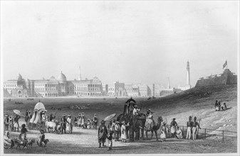 'View of Calcutta from the Esplanade', c1860. Artist: Unknown
