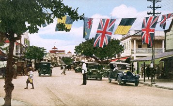 Bay Street, Nassau, Bahamas, 1931. Artist: Unknown
