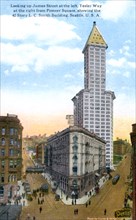 The L.C. Smith Tower, Seattle, U.S.A., c1910s.Artist: Curtis & Miller
