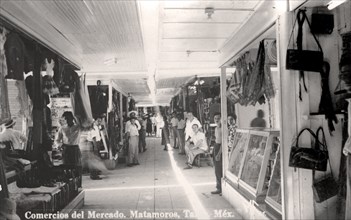 A market in Matamoros, Mexico, c1900s. Artist: Unknown