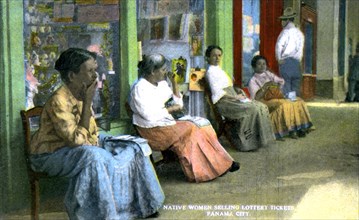 Women selling lottery tickets, Panama City, Panama, c1920s. Artist: Unknown