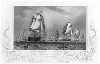 The fleet in the Baltic, under the command of Sir Charles Napier, 1857.Artist: DJ Pound