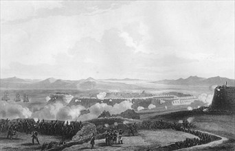 The attack on Bomarsund, during the Crimean War, 1854 (1857).Artist: W Hulland