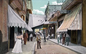 Obispo Street, Havana, Cuba, early 20th century. Artist: Unknown