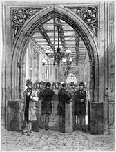 Division barrier and lobby, House of Commons, Westminster, London, 19th century. Artist: Unknown