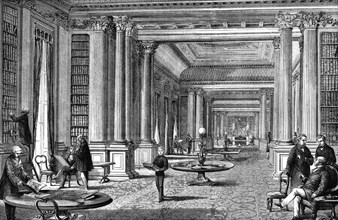 The library of the Reform Club, London, 1891. Artist: Unknown