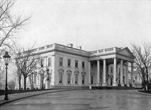 The north portico of the White House, Washington D.C., USA, 1908. Artist: Unknown