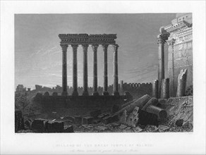 'Pillars of the Great Temple at Balbec', 1841. Artist: J Sands