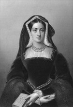 Catherine of Aragon (1485-1536), the first wife of King Henry VIII, 1851.Artist: JW Knight