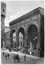 Loggia del Lanzi, Piazza della Signoria, Florence, Italy, 1882. Artist: Unknown