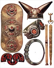 War trappings of the ancient Britons, 1933-1934. Artist: Unknown