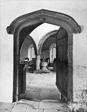 Entrance to the chapel, Haddon Hall, Derbyshire, 1924-1926. Artist: Unknown