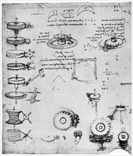 Cog wheels (detail), late 15th or early 16th century (1954).Artist: Leonardo da Vinci
