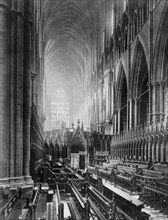 Interior of Westminster Abbey, London, 1924-1926. Artist: WF Mansell