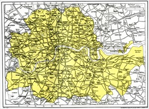 Map of London, 1924-1926. Artist: Unknown