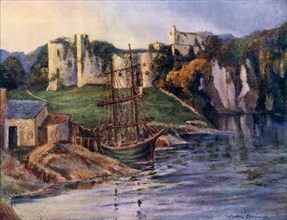 Chepstow Castle, Monmouthshire, Wales, 1924-1926.Artist: Catharine Chamney