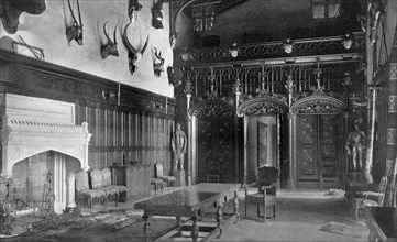 Dining hall, Newstead Abbey, Nottinghamshire, 1924-1926. Artist: Valentine & Sons Ltd