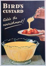 Advert for Bird's Custard, 1935. Artist: Unknown