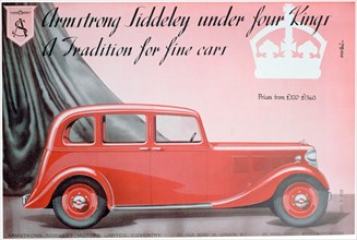 Armstrong Siddeley Motors advert, 1937. Artist: Unknown