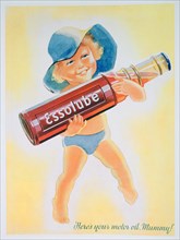Essolube motor oil advert, 1935. Artist: Unknown