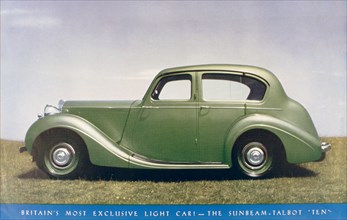 Sunbeam Talbot 'Ten' motor car, 1939. Artist: Unknown
