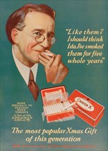 Advert for Craven 'A' cigarettes, 1927. Artist: Unknown