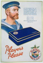 Advert for Player's Navy Cut cigarettes, 1928. Artist: Unknown