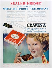 Advert for Craven 'A' cigarettes, 1931. Artist: Unknown