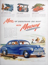 Advert for Mercury motor cars, 1946. Artist: Unknown