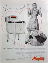Maytag washing machine advert, 1946. Artist: Unknown