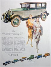 Advert for Paige motor cars, 1927. Artist: Unknown