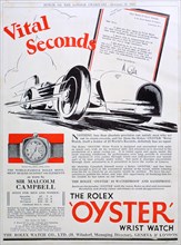 Rolex 'Oyster wristwatch advert, 1931. Artist: Unknown