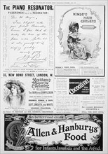 An advertising page in the Illustrated London News, Christmas number, 1896. Artist: Unknown