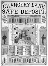 Chancery Lane safe deposit facility, 1893. Artist: Unknown