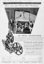 Advert for the Pathescope Home Cinema, 1928. Artist: Unknown
