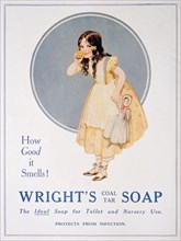 Advert for Wright's coal tar soap, 1923. Artist: Unknown