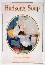 'Granny's Treasure', Hudson's soap advert, 1918. Artist: Unknown