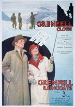 Advert for Grenfell cloth and raincoats, 1937. Artist: Unknown