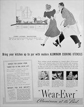 Advert for 'Wear-Ever' aluminium kitchen utensils, 1939. Artist: Unknown