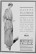 Advert for tea frocks by Debenham and Freebody, 1916. Artist: Unknown
