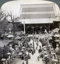 South front of Asakusa Temple, Tokyo, Japan, 1904. Artist: Underwood & Underwood
