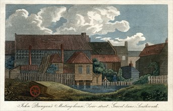 'John Bunyan's meeting house, Zoar-street, Gravel-Lane, Southwark, London', 1814. Artist: Unknown