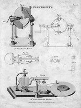 Electrostatic machines, 1819. Artist: Unknown