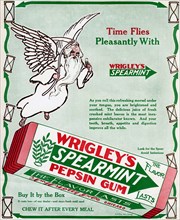 Advert for Wrigley's Spearmint Pepsin Gum, 1913. Artist: Unknown