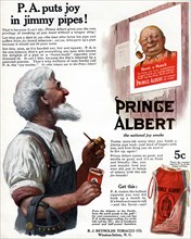 Advert for Prince Albert pipe tobacco, 1913. Artist: Unknown